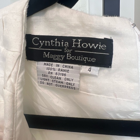 Vintage 100% ramie white dress - Picture 3 of 6